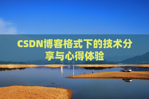 CSDN博客格式下的技术分享与心得体验